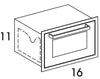 BPT16HI - Shaker Black - Outdoor Base Cabinet Hardscape Insert - Single Bottom Hinged Door - Special Order