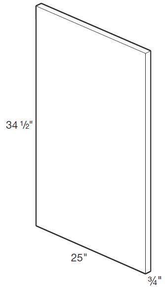 CPVB25345 - Manhattan High Gloss Metallic - Base Cover Panel Vertical-25dX34.5h