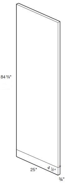 CPVT258475 - Manhattan High Gloss White - Tall Cover Panel Vertical-25dX84.75h