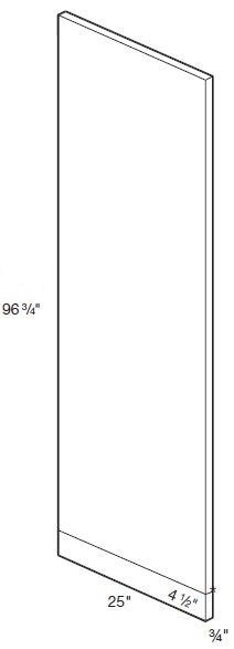 CPVT259675 - Manhattan High Gloss White - Tall Cover Panel Vertical-25dX96.75h 2pc