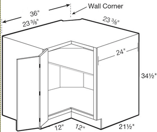 EZR36L - Nassau Mythic Blue - Easy Reach 36" - Bi-Fold Door - Hinges On Left