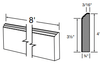 FBM8 - Waterford Vivid White - Furniture Base Molding - 8' x 4" x 3/4"