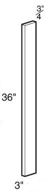 FS36 - Tiverton Pebble Gray - Filler Strip - 3w X 36h