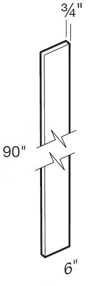 FS90 - Manhattan High Gloss White - Filler Strip-3wX90h-FG