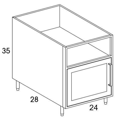 GCB24L - Shaker White - Outdoor Grill Cabinet - Single Doors / Ceramic Grill - Special Order
