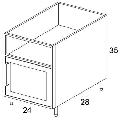 GCB24R - Shaker White - Outdoor Grill Cabinet - Single Doors / Ceramic Grill - Special Order