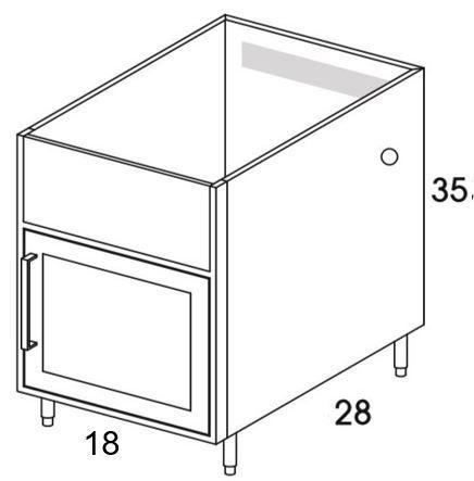 GGBV18R - Shaker White - Outdoor Grill Cabinet - Single Door / Ventilated / Grill - Special Order