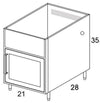 GGBV21R - Shaker Black - Outdoor Grill Cabinet - Single Door / Ventilated / Grill - Special Order