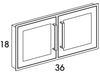 GCB24L - Flat Ash - Outdoor FaceFrame Cabinet Hardscape Insert - Butt Doors - Special Order