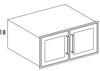 GU36HI - Flat Black - Outdoor Grill Cabinet Hardscape Insert - Butt Doors - Special Order