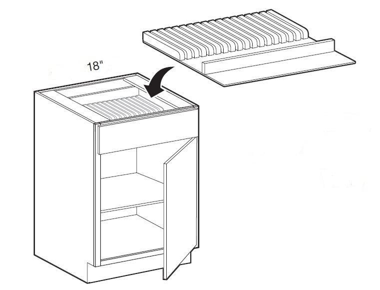 KBI18 - Glasgow Polar White - 18" Knife Block Insert