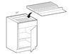 KBI21 - Glasgow Polar White - 21" Knife Block Insert