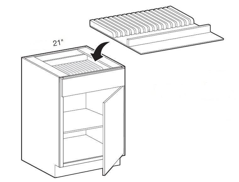 KBI21 - Glasgow Polar White - 21" Knife Block Insert