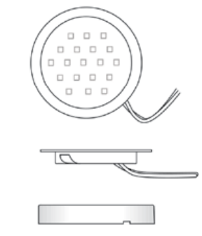 L1.5POK - Manhattan High Gloss White - 1.5W LED Pockit Light 5000K - Nickel