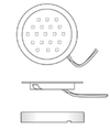L1.5POK - Glasgow Polar White - 1.5W LED Pockit Light 5000K - Nickel