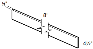 MTK8 - Glasgow Polar White - Matching Toe Kick - 8' x 4 1/2" x 1/4"