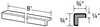 OSC8 - Hawthorne Cinnamon - Outside Corner Molding - 8' x 3/4" x 3/4"