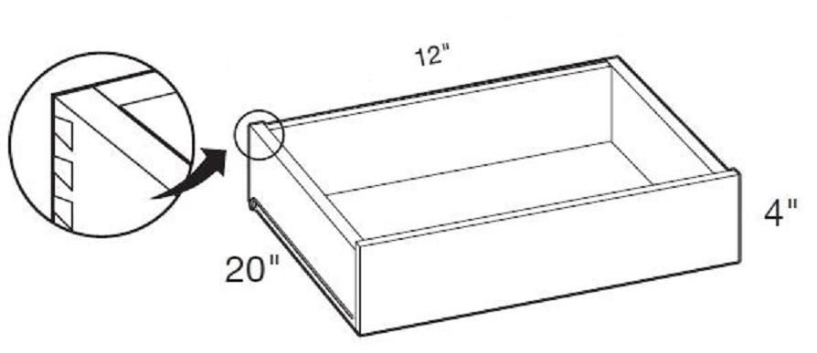 ROT12 - Glasgow Polar White - Roll Out Tray 12"