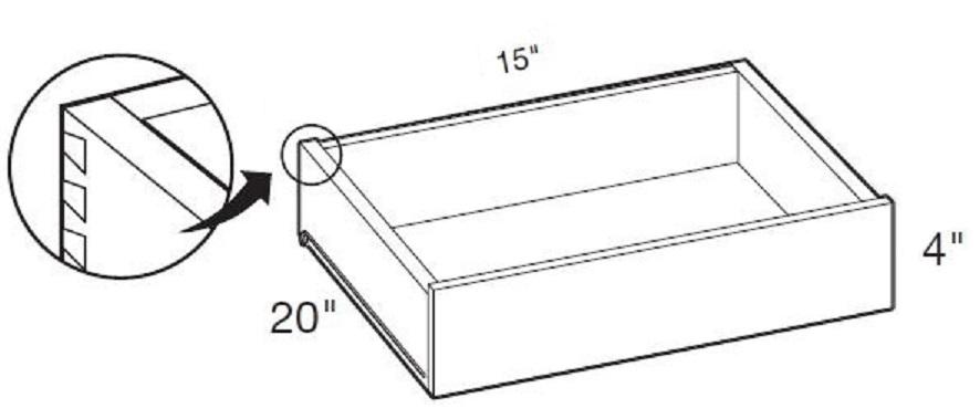 ROT15 - Manhattan High Gloss Metallic - Roll Out Tray 15"