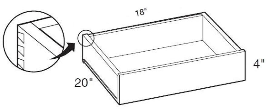 ROT18 - Glasgow Polar White - Roll Out Tray 18" | Wholesale Cabinet Supply