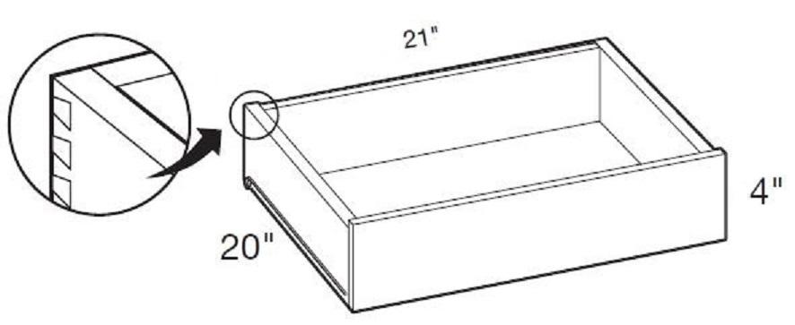 ROT21 - Glasgow Polar White - Roll Out Tray 21"