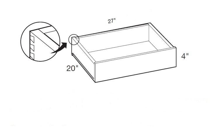 ROT27 - Manhattan High Gloss Metallic - Roll Out Tray 27"