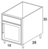 SB21R - Flat White - Outdoor Base Cabinet - Single Door/Sink - Special Order