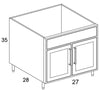 SB36 - Flat White - Outdoor Base Cabinet - Butt Doors/Sink