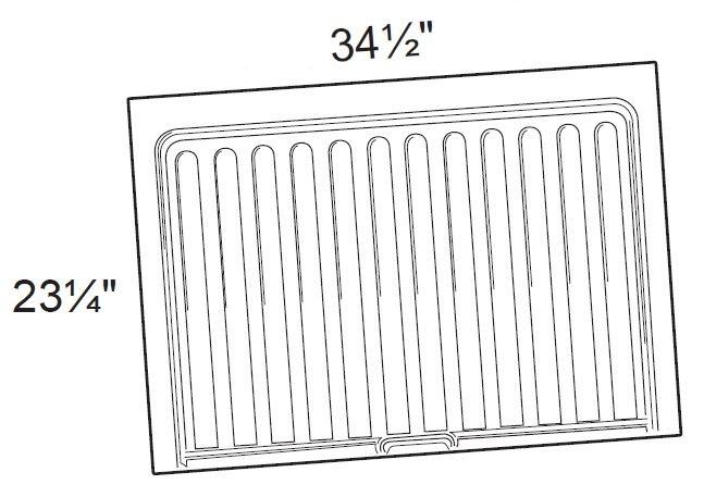 SBL3336 - Manhattan High Gloss Metallic - 33" to 36" Sink Base Liner