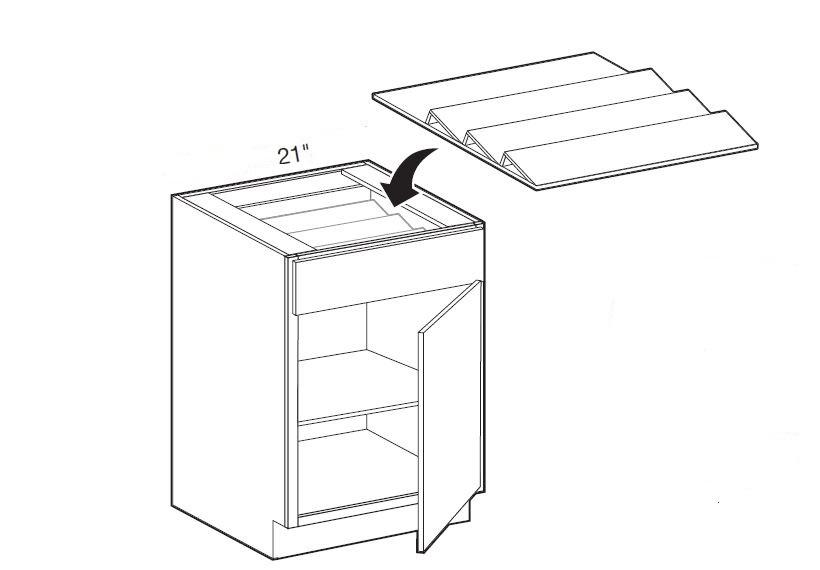SDI21 - Glasgow Polar White - 21" Spice Drawer Insert