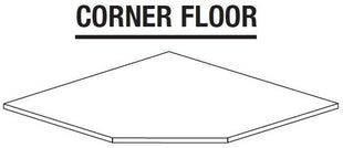 SFAF36 - Glasgow Polar White - Corner Sink Floor - Floor Only