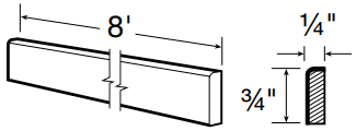 SM8 - Nantucket Polar White - Scribe Molding - 8' x 3/4" x 1/4"