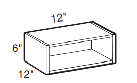 SS1212 - Manhattan High Gloss White - 12wX12dX6h Service Shelf - Service Shelf