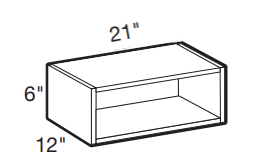 SS2112 - Manhattan High Gloss Metallic - 21wX12dX6h Service Shelf - Service Shelf