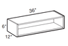 SS3612 - Manhattan High Gloss Metallic - 36wX12dX6h Service Shelf - Service Shelf