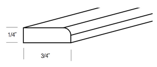 SCM8 - Concord Pebble Gray - Scribe Molding - 1/4" thick 3/4" wide 96" long