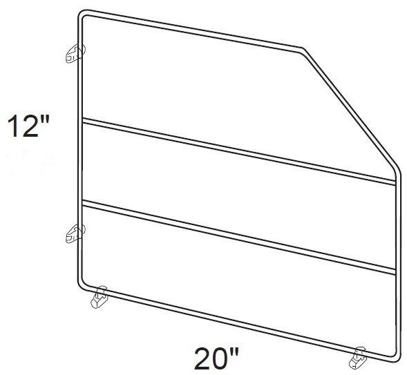 TD12CR - Manhattan High Gloss Metallic - 12" High Tray Divider-Chrome
