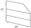 TD12CR - Glasgow Polar White - 12" High Tray Divider-Chrome
