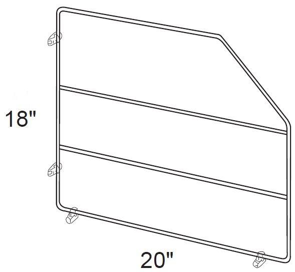 TD18CR - Manhattan High Gloss Metallic - 18" High Tray Divider-Chrome