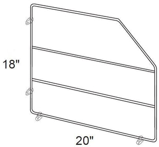 TD18CR - Norwood Deep Onyx - 18" High Tray Divider-Chrome