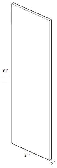 TEP2484 - Manhattan High Gloss Metallic - Matching Tall End Panel 24" x 84" - Field Modified and Installed - Field Modified and Installed