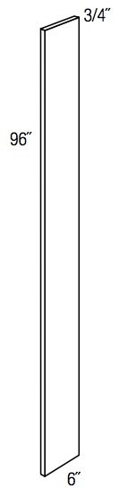 F696 - Concord Pebble Gray - Tall Filler - 3/4" thick 6" wide 96" tall
