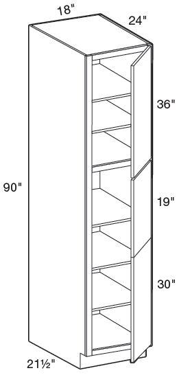 U182490R - Napa Blended Cream - Utility 18" x 24" x 90" - Single Door - Hinges On Right