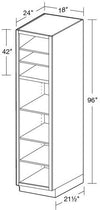 U182496ND - Glasgow Polar White - Utility 18"x24"x96"-No Door - Interior Finished To Match Frame