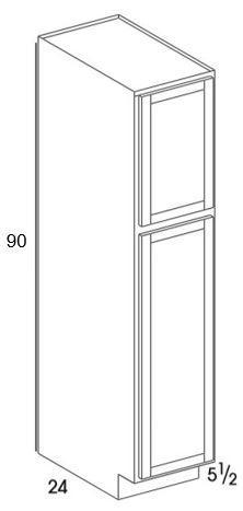 U188424UD - York White - UD Pantry/Utility Cabinet - 24" Deep - Two Single Doors - Special Order