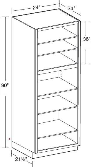 U242490ND - Glasgow Mythic Blue - Utility 24"x24"x90"-No Door - Interior Finished To Match Frame