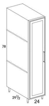 U247828L - Shaker Black - Outdoor Tall Cabinet - Single Door - Special Order
