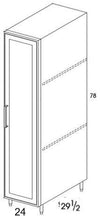 U247828R - Shaker Black - Outdoor Tall Cabinet - Single Door - Special Order