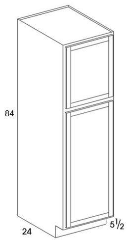 U248424UD - York White - UD Pantry/Utility Cabinet - 24" Deep - Two Single Doors - Special Order