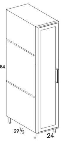 U248428L - Shaker Ash - Outdoor Tall Cabinet - Single Door - Special Order